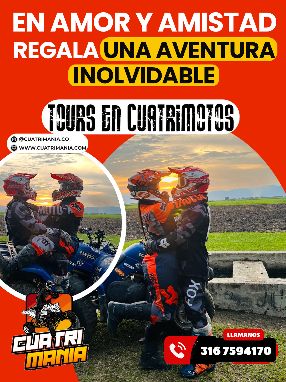 Amor y Amistad se Vive con Algo Único y Especial, Un Tour en Cuatrimoto Inolvidable